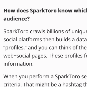 SparkToro Product FAQ